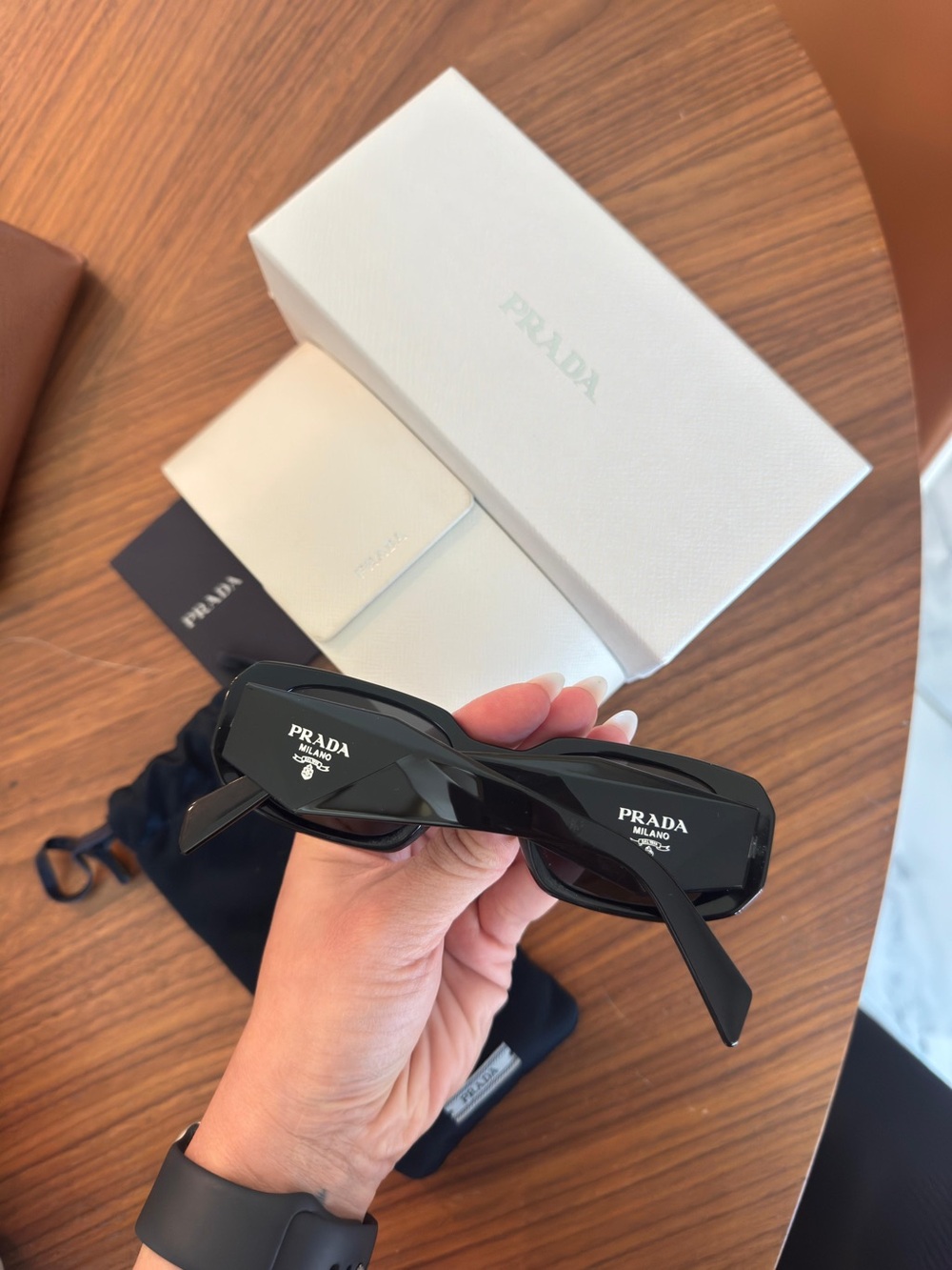 Prada Black Logo Sunglasses
